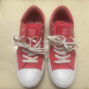 Red Converse Sneakers Size 8